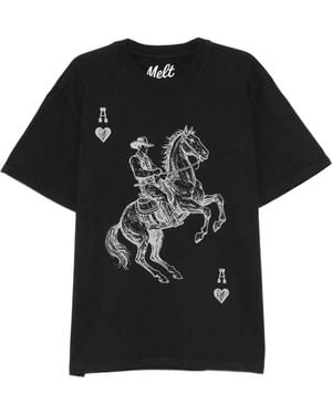 Melt T-Shirt Mit Grafischem Print - Schwarz