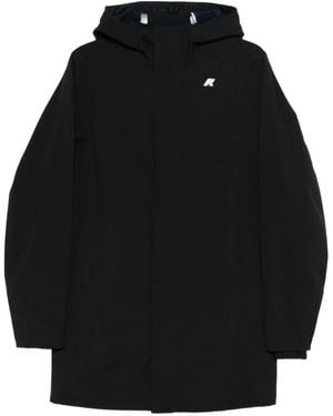 K-Way Marlyn Bonded Hooded Jacket - Black