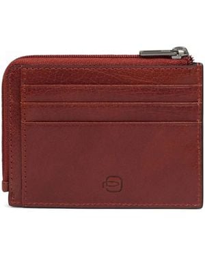 Piquadro Zip Cardholder - Red