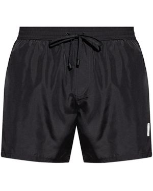 Balmain Badeshorts Mit Logo-Patch - Schwarz