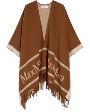 Max Mara Wool Poncho - Brown