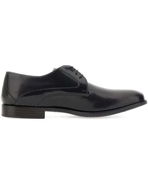 Duca Degli Abruzzi Arsenal Leather Derby Shoes - Black