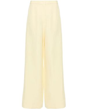 Fabiana Filippi Slub-Texture Straight Trousers - Yellow