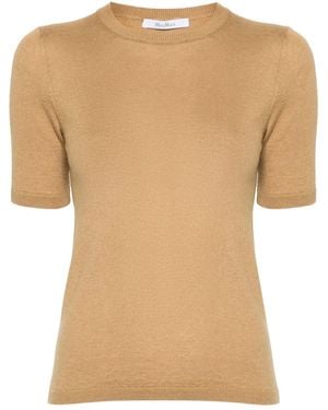 Max Mara Maglione Warren A Maniche Corte - Neutro