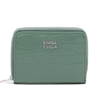 Bimba Y Lola Portafoglio Con Effetto Coccodrillo E Zip A Giro - Verde