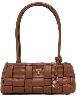 Guess Charm-detail shoulder bag - Braun