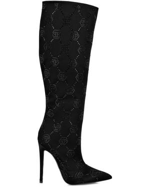 Philipp Plein Monogram Boots - Black