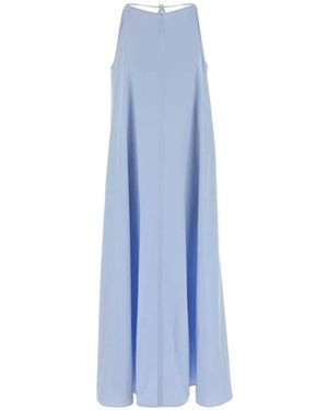 Agnona Sleeveless Cotton Midi Dress - Blue