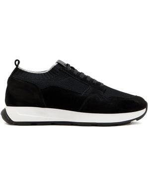 Neil Barrett Lace-Up Panelled Trainers - Black