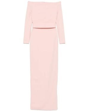 Solace London Sabina Off-The-Shoulder Maxi Dress - Pink