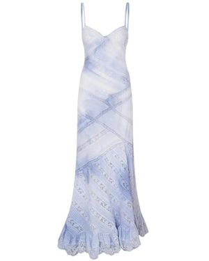 LoveShackFancy Eirene Lace-Trimmed Ruffled Maxi Dress - White