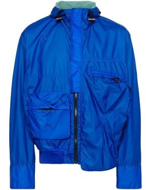 A_COLD_WALL* Logo-Embroidered Hooded Jacket - Blue