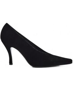 Loulou de Saison Josie Velvet Pumps - Black