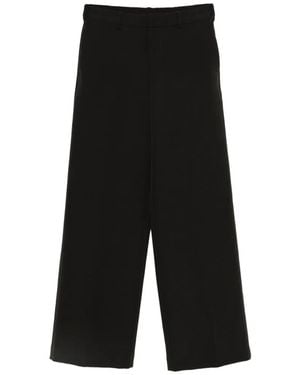 PT Torino Lorenza Pressed-Crease Pants - Black