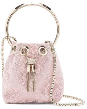 Jimmy Choo Micro Bon Bon Bucket Bag - Pink