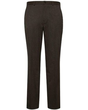 Calvin Klein Pressed-Crease Tailored Trousers - Black