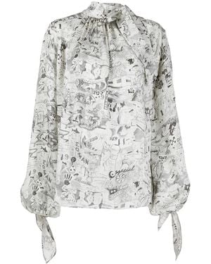 Off-White c/o Virgil Abloh Printed Blouse - White