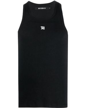 MISBHV Trägershirt Mit Logo-Applikation - Schwarz