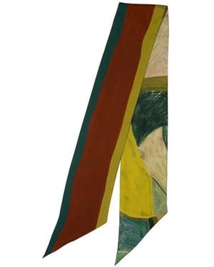Elizabetta Lia Silk Scarf - Green
