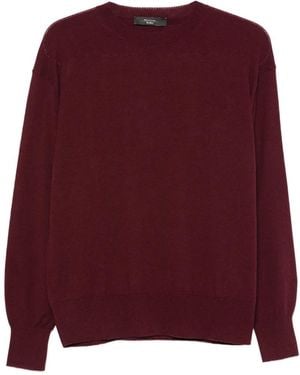 Weekend by Maxmara Crew-Neck Ribbed-Trim Sweater - Purple