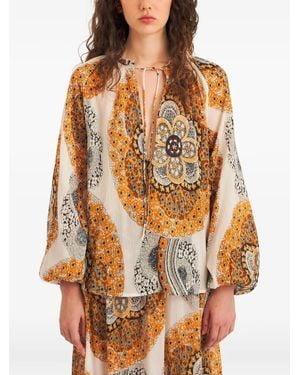 Antik Batik Lili Paisley-Print Blouse - Brown