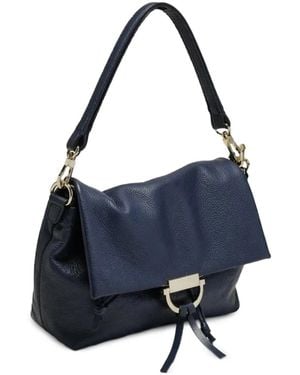 Poche Paris Tote Bag Aus Gekörntem Leder - Blau