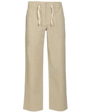 Drole de Monsieur Elasticated Cotton Trousers - Natural