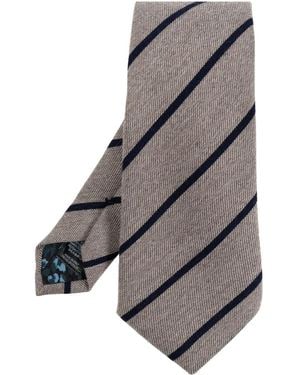 Paul Smith Cravate Spaced Stripe - Gris