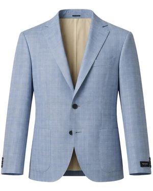 Tombolini Check-Pattern Single-Breasted Blazer - Blue