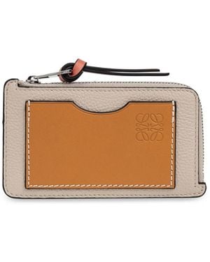 Loewe Logo-Embossed Cardholder - Brown