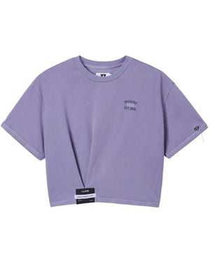 Izzue Logo-Patch T-Shirt - Purple