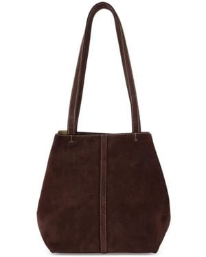 Vanessa Bruno Small Suede-Finish Tote Bag - Brown
