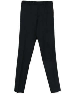 Lardini Virgin Wool Blend Straight-Leg Trousers - Black