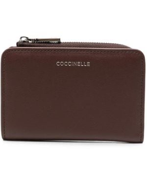 Coccinelle Logo-Lettering Leather Wallet - Brown