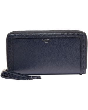 Lancel Tassel Zip-Around Wallet - Blue