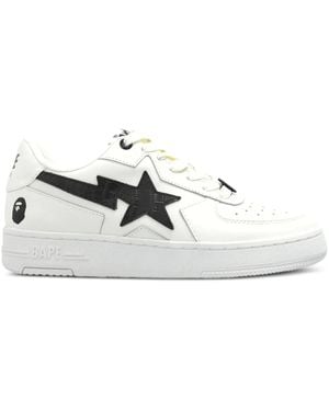 A Bathing Ape Leather Trainers - White