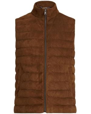 Ralph Lauren Suede Gilet - Brown