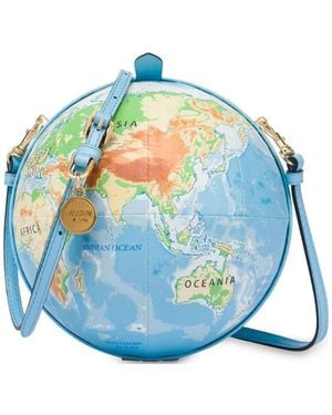 Moschino World Map Clutch Bag - Blue