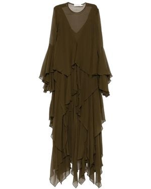 Zimmermann Cascading-ruffle Maxi Dress - グリーン