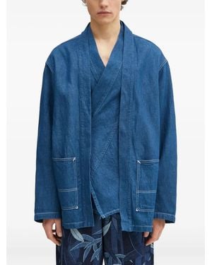 KENZO Denim Wrap Jacket - Blue