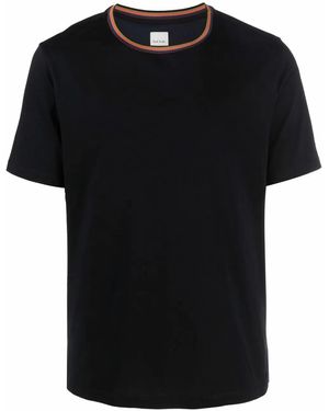 Paul Smith ストライプトリム Tシャツ - ブラック