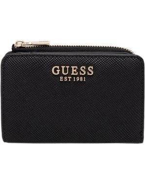 Guess Danielle Logo-Lettering Bi-Fold Wallet - Black