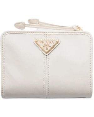 Prada Petit Portefeuille En Cuir - White