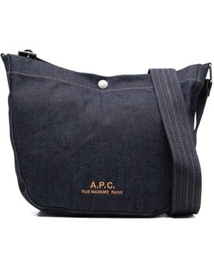 A.P.C. Journal Small Shoulder Bag - Blue