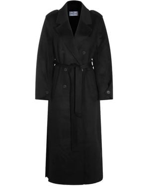 The Dynamis Studio Double-Breasted Belted Coat - Black