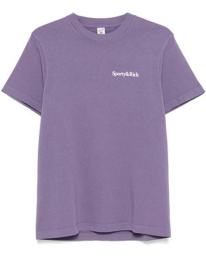Sporty & Rich Health Is Wealth Tシャツ - パープル