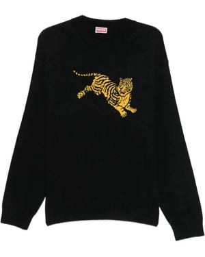 KENZO Jumping Tiger Crewneck Jumper - Black