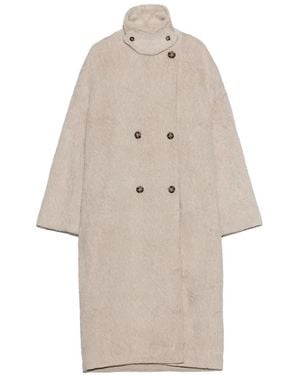 Bimba Y Lola Fur Midi Coat - White