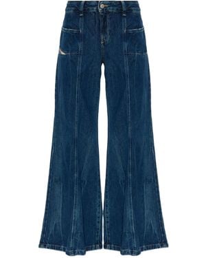DIESEL Jean D-Akii À Empiècements - Bleu