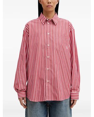 Sporty & Rich Striped Pocket Shirt - Red